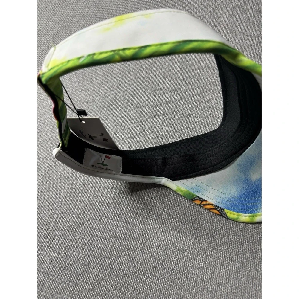 Valentino Dixon Women's Golf Adj. Performance Visor Butterfly Scenic Landscape.